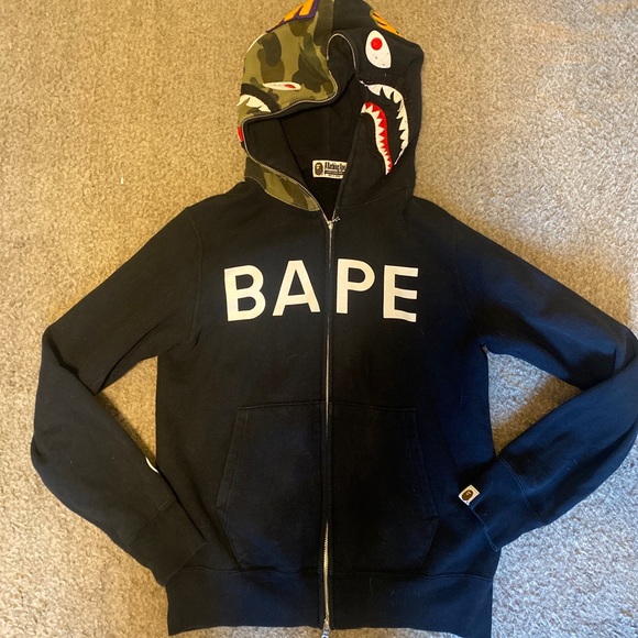 Bape | Sweaters | Bape Half Camo Full Zip Shark Hoodie | Poshmark